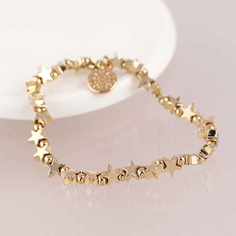 Gold Stars Elastic Bracelet