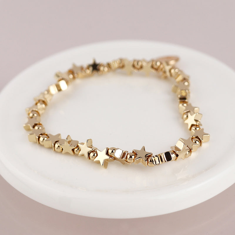 Gold Stars Elastic Bracelet