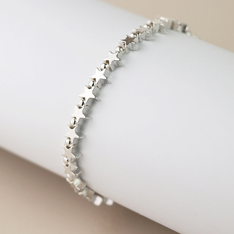 Silver Stars Elastic Bracelet