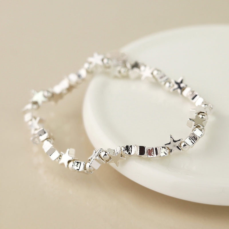 Silver Stars Elastic Bracelet