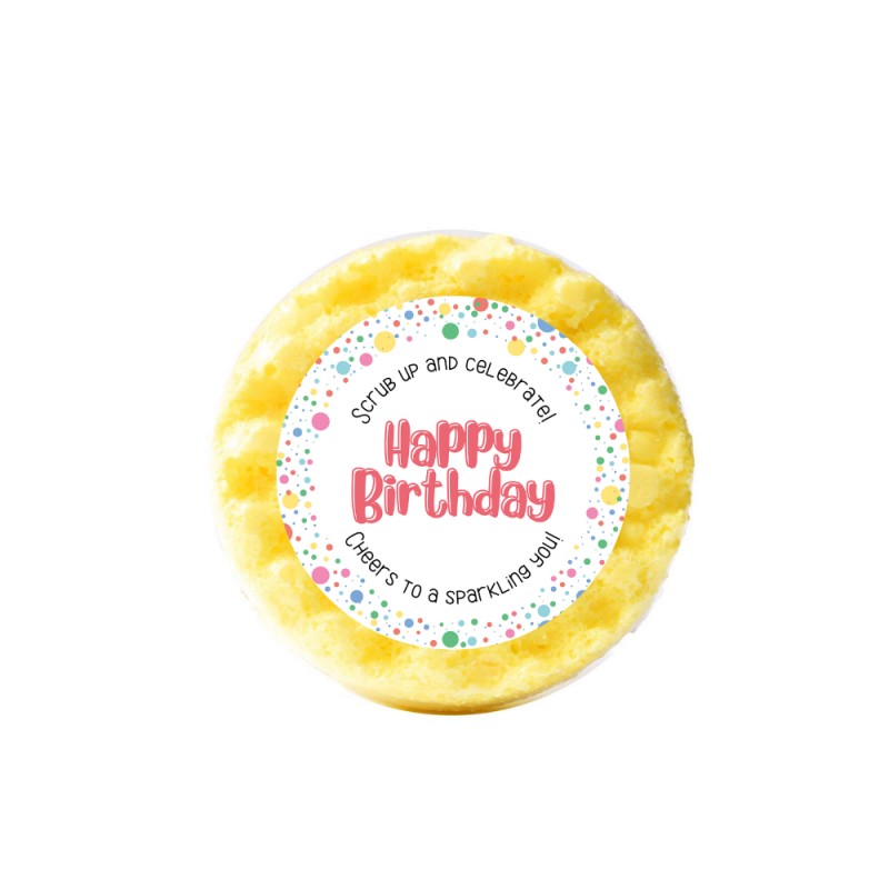Happy Birthday Yellow Soap Sponge