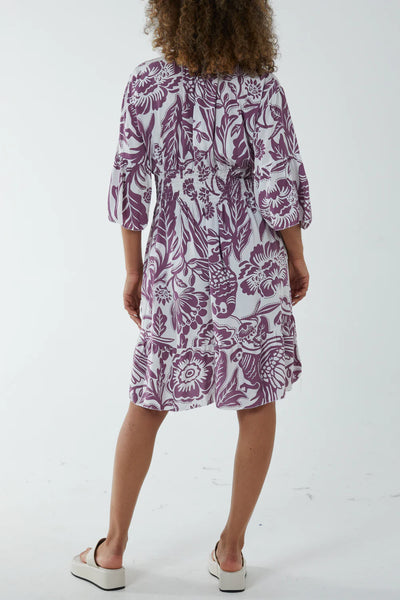 Alison Baroque Elastic Mini Dress - More Colours Available