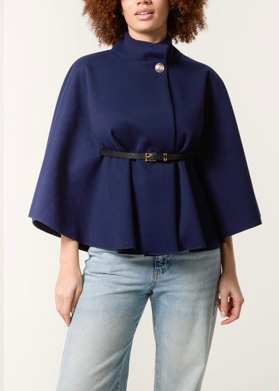 Mary Button Belted Cape
