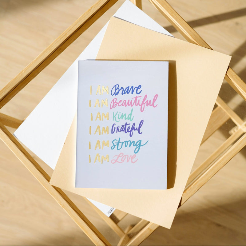 A5 Lined Hardcover I Am Brave