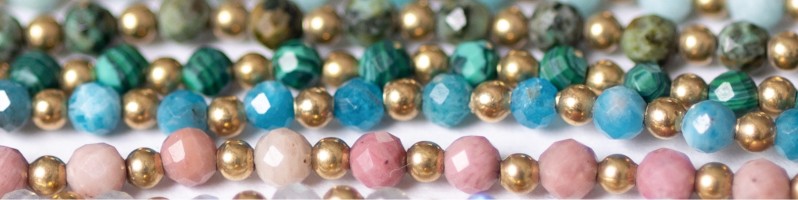 Brass Crystal Healing Bracelets - More Designs Available
