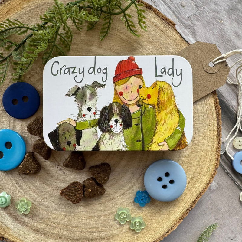 Crazy Dog Lady Small Tin
