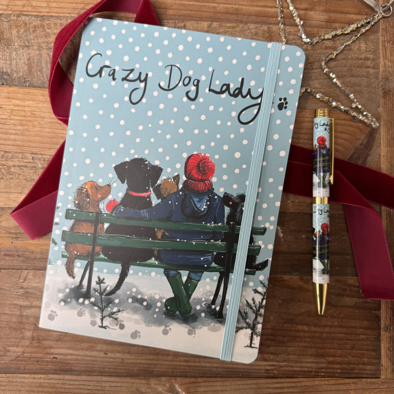 Crazy Dog Lady Christmas A5 Notebook