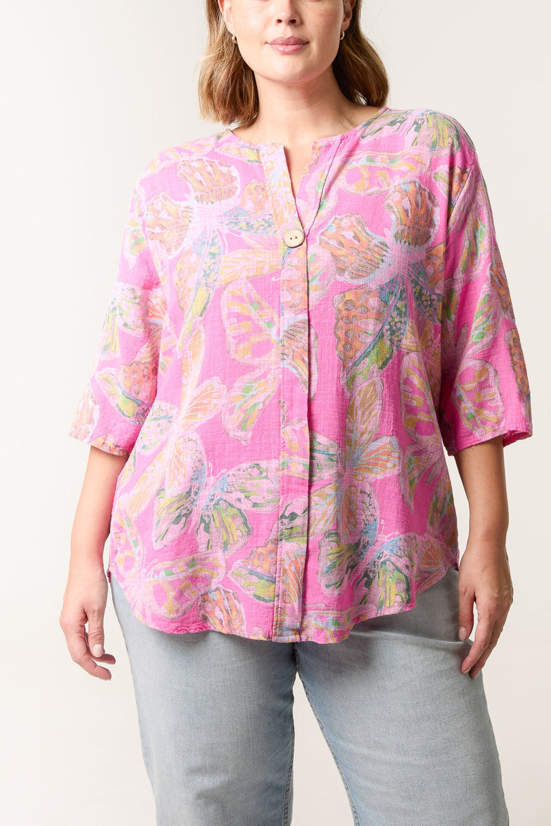 Elodie Butterfly Cotton Top - More Colours Available