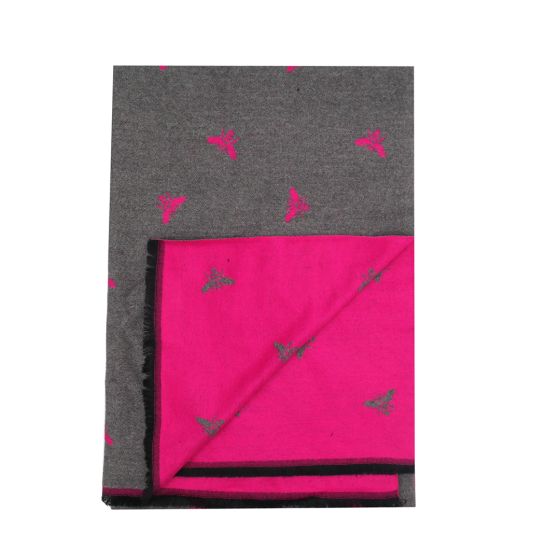 Grey Honey Bee Winter Scarf