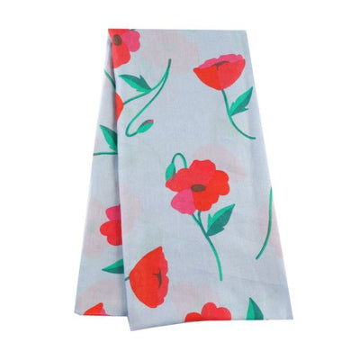 Light Blue Poppy Scarf
