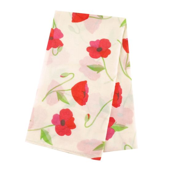 White Poppy Scarf