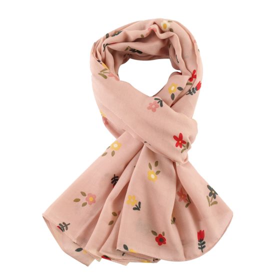 Pink Ditsy Flower Scarf