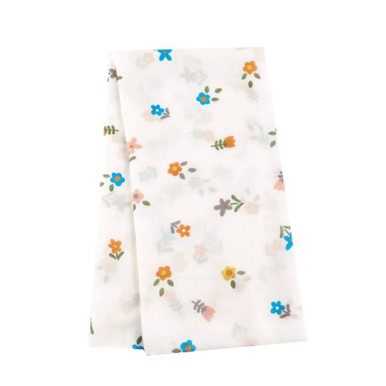 White Ditsy Flower Scarf