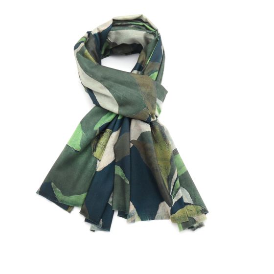 Green Leaves Winter Scarf