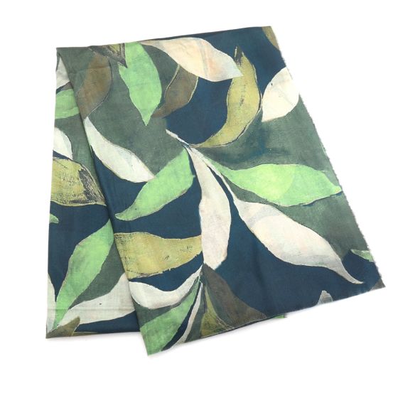 Green Leaves Winter Scarf