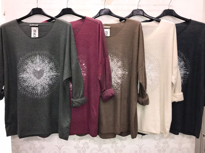 Helen Heart Jumper - More Colours Available