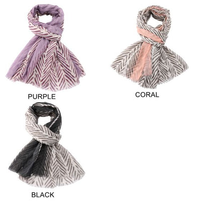 Little Branches Coral Scarf