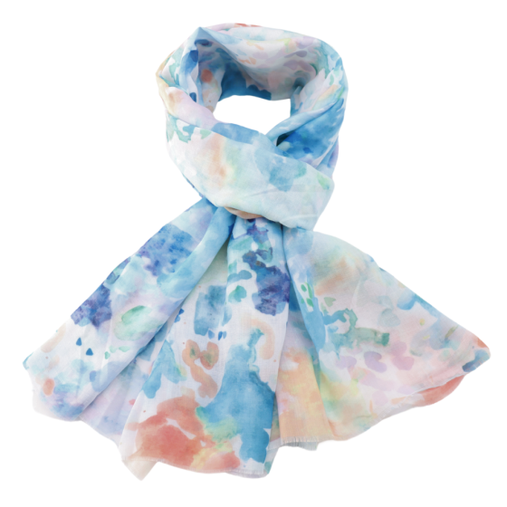 Tie Dye Blue Scarf