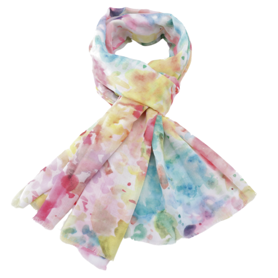 Tie Dye Yellow Scarf