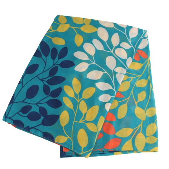 Leafy Branches Turquoise Scarf