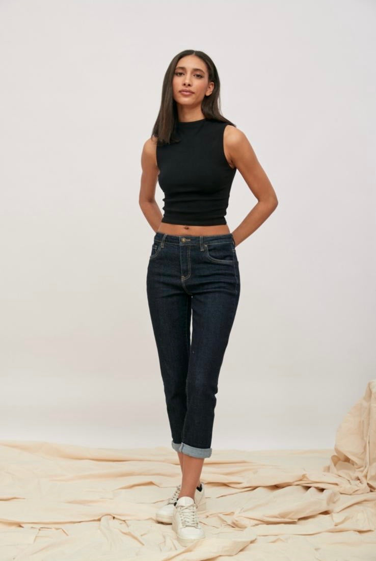 Brilliant Boyfriend Jeans Dark Denim