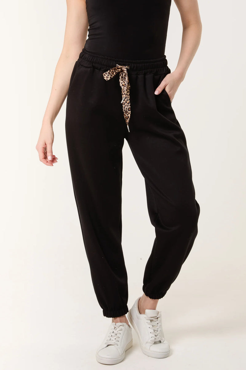 Leopard Bow Joggers - More Colours Available