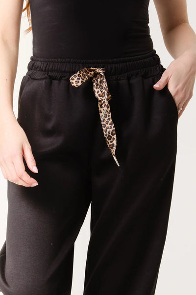 Leopard Bow Joggers - More Colours Available
