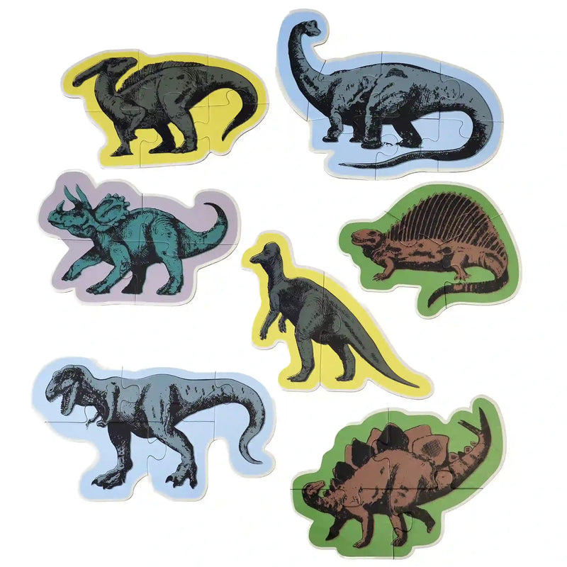 Set Of Seven Dinosaur Puzzles