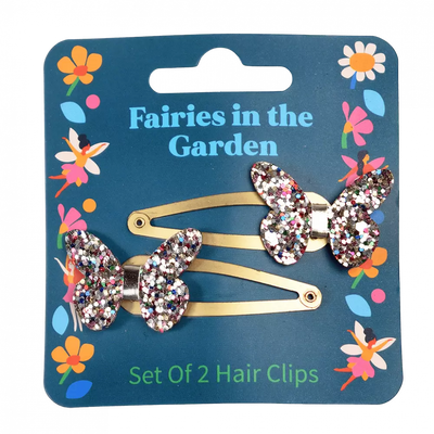 Fairy Butterfly Glitter Hair Clips
