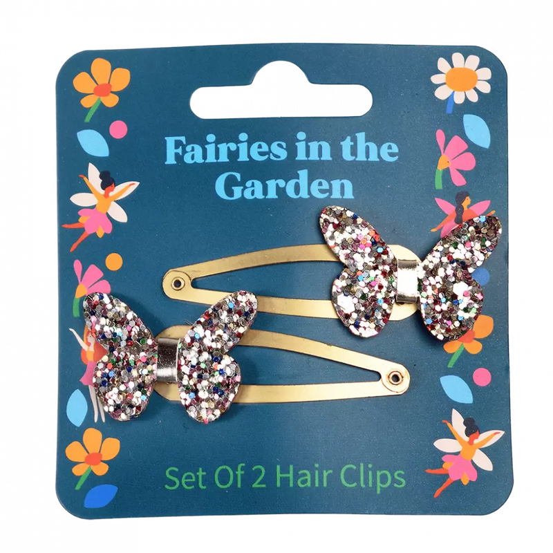 Fairy Butterfly Glitter Hair Clips