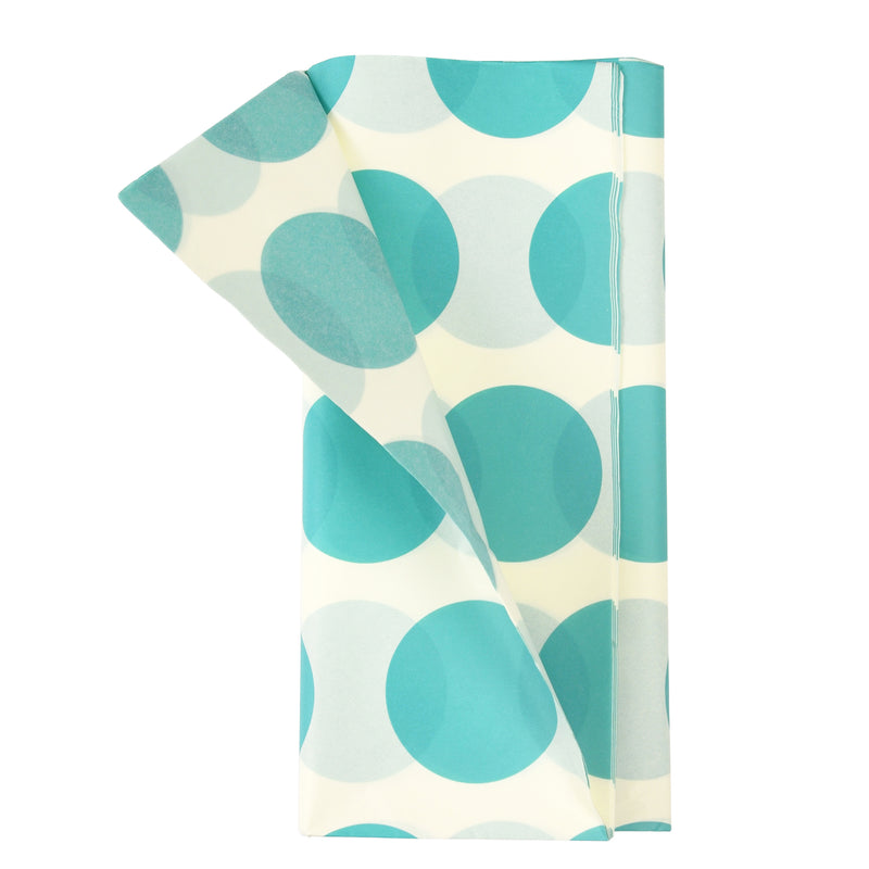 Turquoise Dot Ten Sheets Tissue Paper