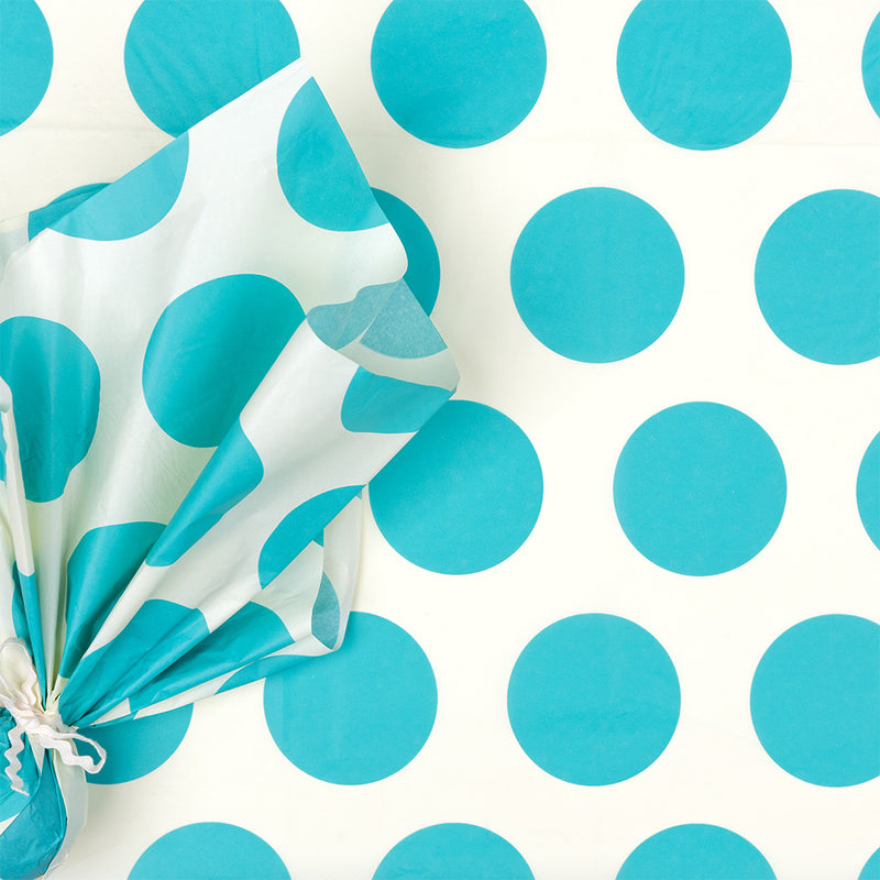 Turquoise Dot Ten Sheets Tissue Paper