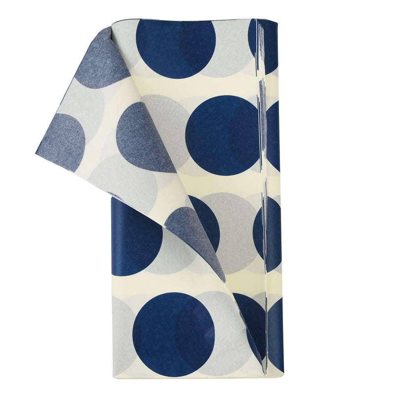 Navy Dot Ten Sheets Tissue Paper