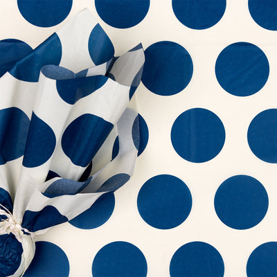 Navy Dot Ten Sheets Tissue Paper