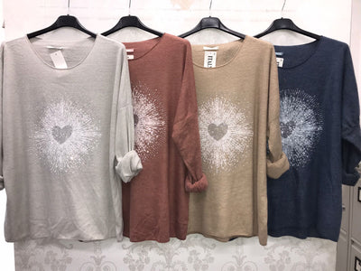 Helen Heart Jumper - More Colours Available