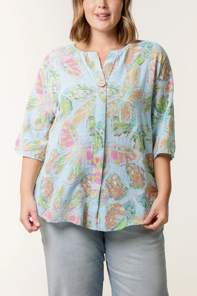 Elodie Butterfly Cotton Top - More Colours Available