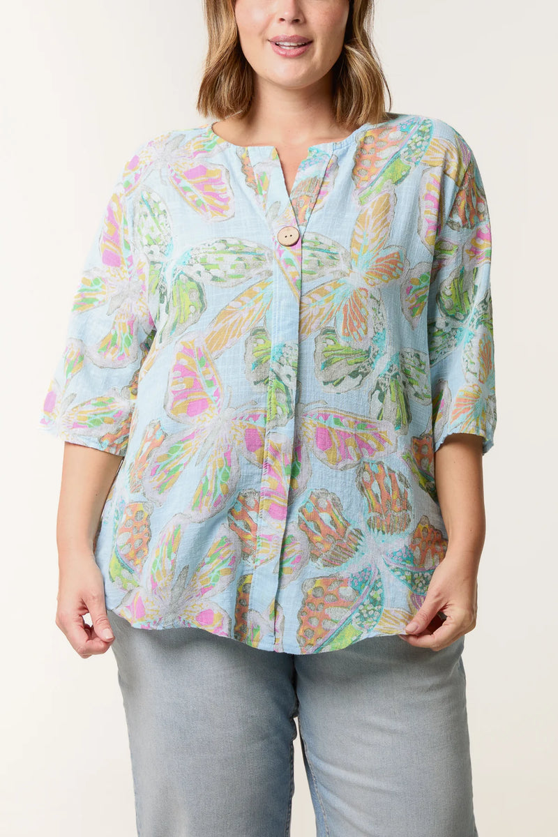 Elodie Butterfly Cotton Top - More Colours Available
