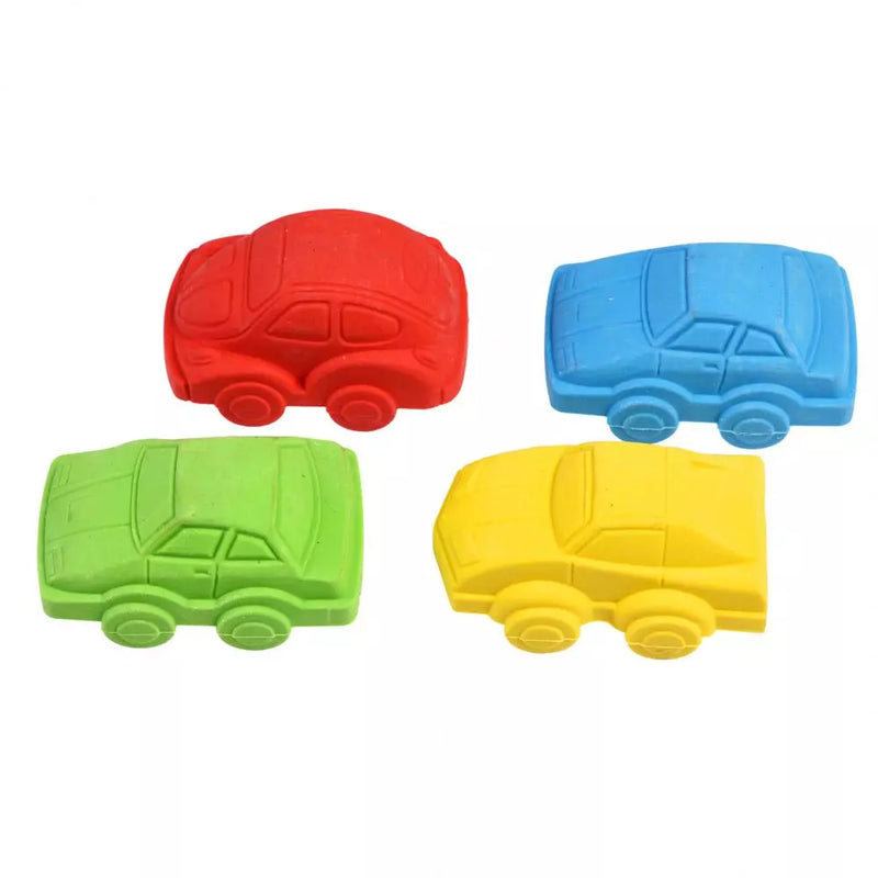 Set Of Four Road Trip Car Erasers