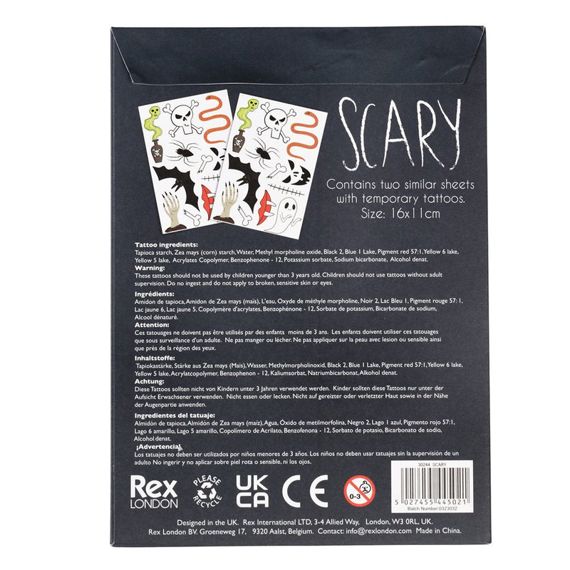 Scary Temporary Tattoos