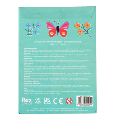 Floral Flutter Temporary Tattoos