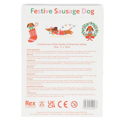 Festive Sausage Temporary Tattoos