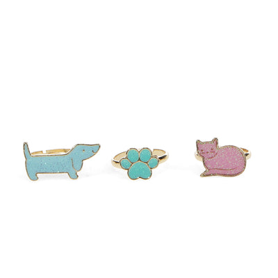 Dog & Cat Glitter Rings