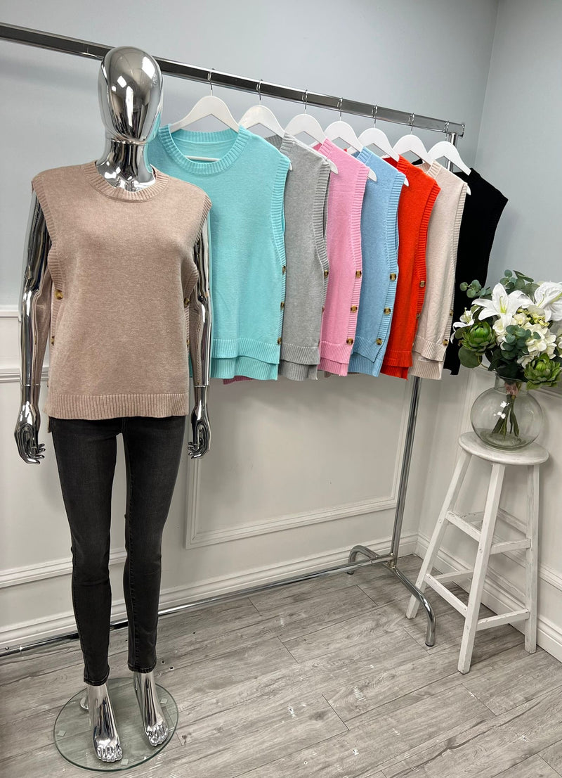 Beth Button Jumper - More Colours Available