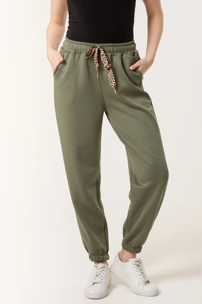 Leopard Bow Joggers - More Colours Available