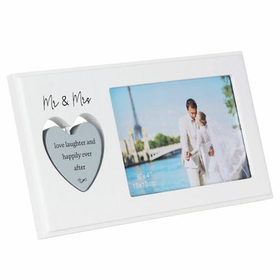 Mr & Mrs Spinning Heart Photo Frame