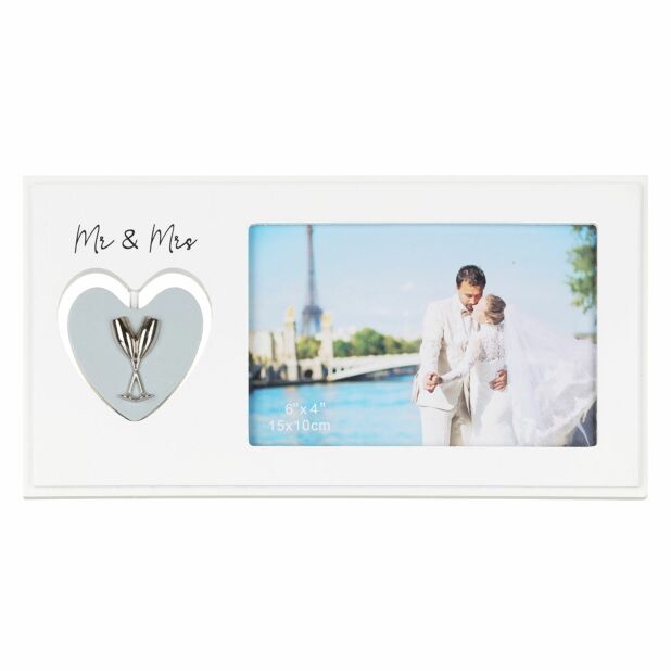Mr & Mrs Spinning Heart Photo Frame