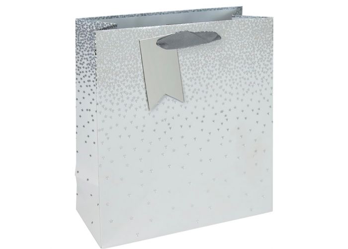 Silver White Ombre Large Gift Bag