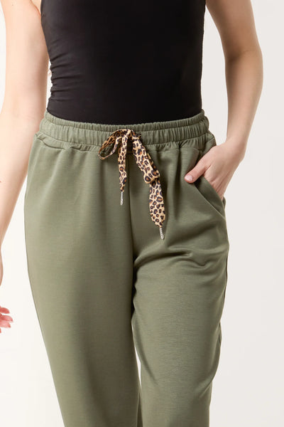 Leopard Bow Joggers - More Colours Available