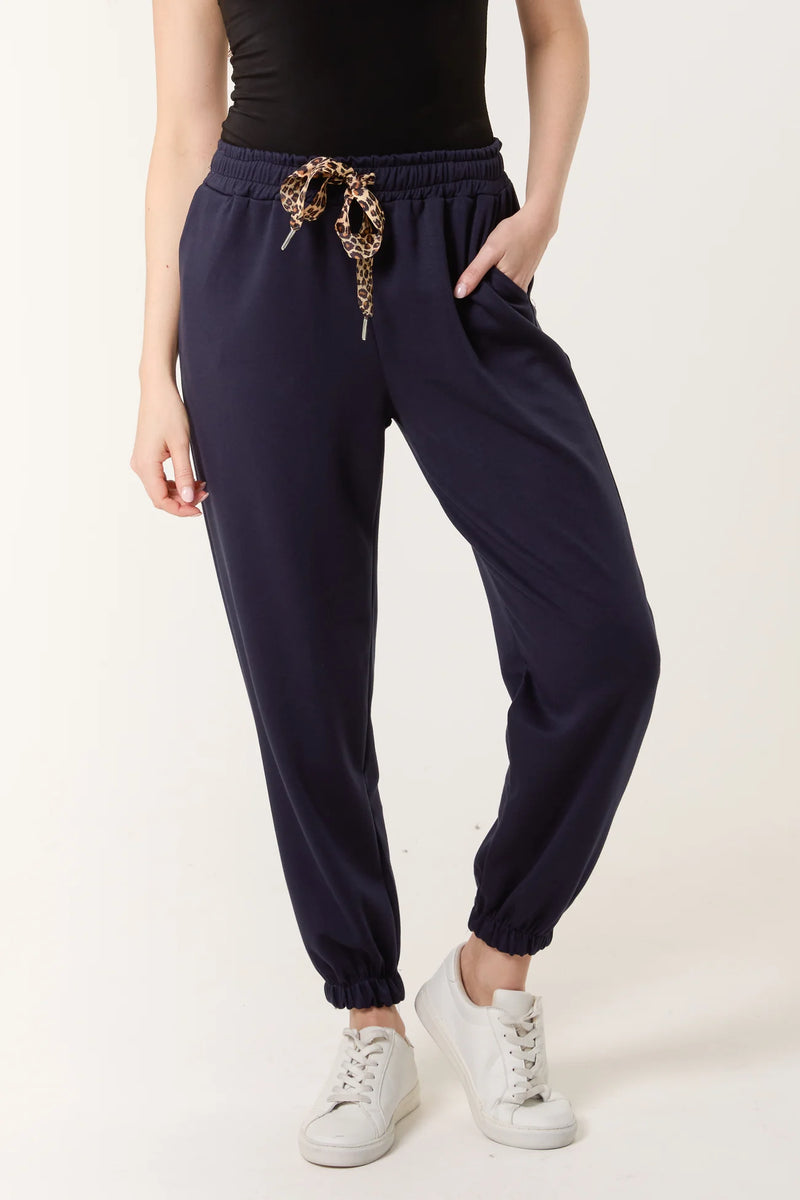 Leopard Bow Joggers - More Colours Available
