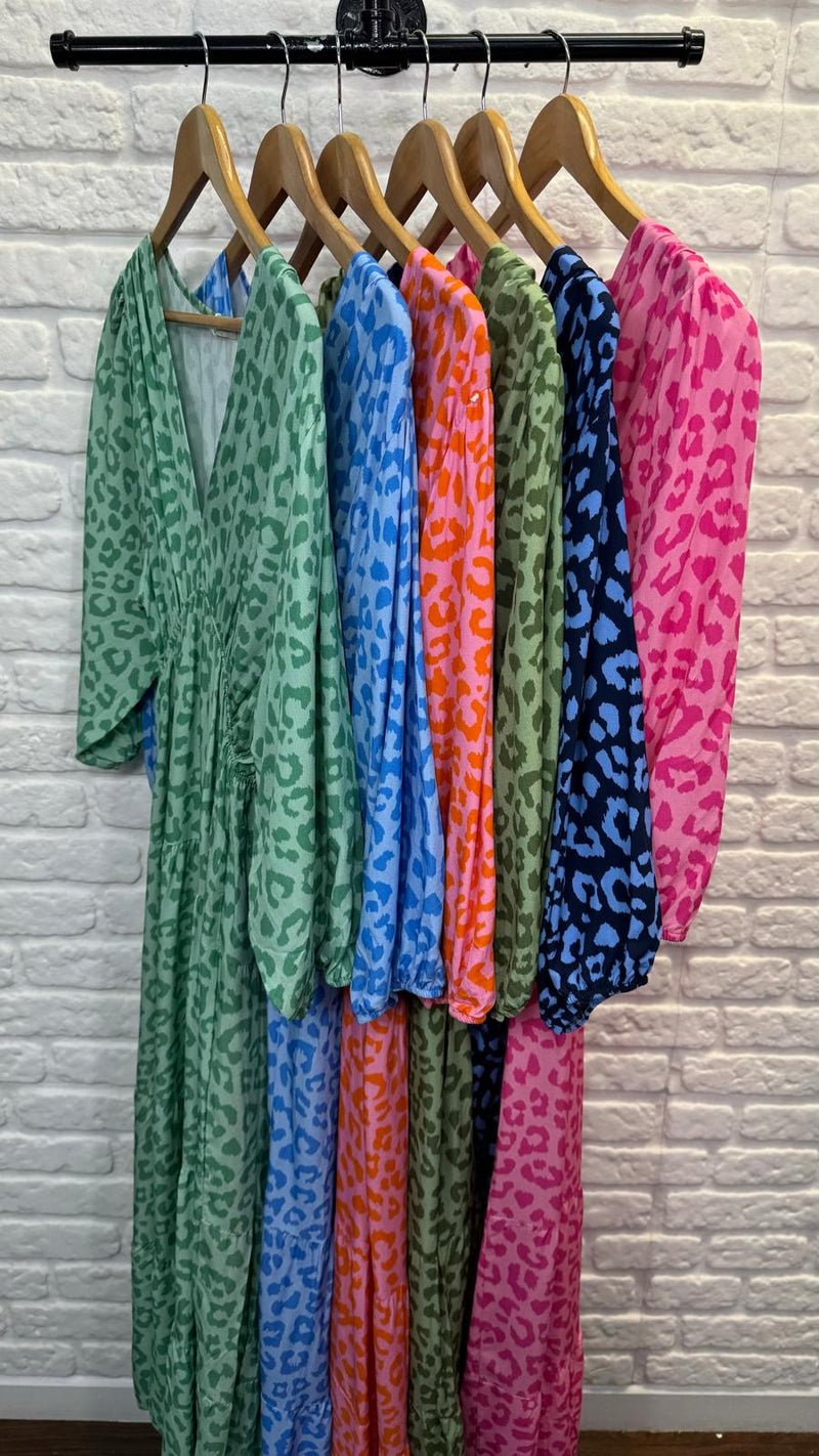 Sylvie Leopard Dress - More Colours Available
